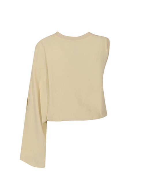 Blusa Lucille in drap fluido di viscosa Mandorla Liviana Conti | F5WS22A10-2